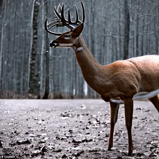 Image similar to a rocket launcher deer animal beast, huge, powerful, scary, anger, rage, canon eos c 3 0 0, ƒ 1. 8, 3 5 mm