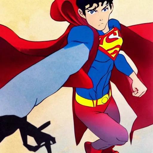 Image similar to Jon Kent superboy standing triumphantly. Dc comics. Superman Anime still. Makoto shinkai. Kuvshinov ilya.