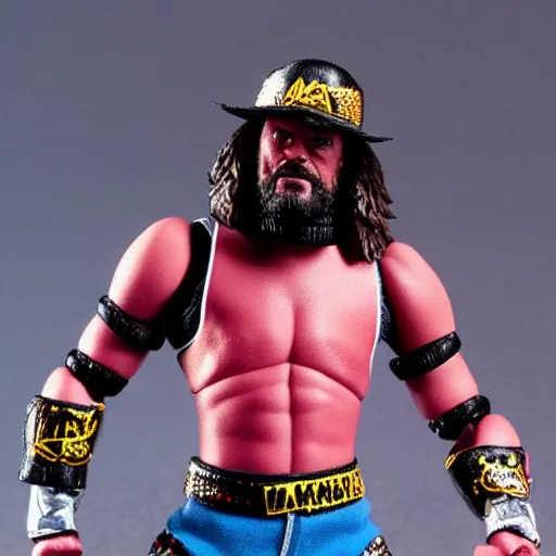 Image similar to 1 9 8 7 macho man randy savage from wwf action figure by hot toys.