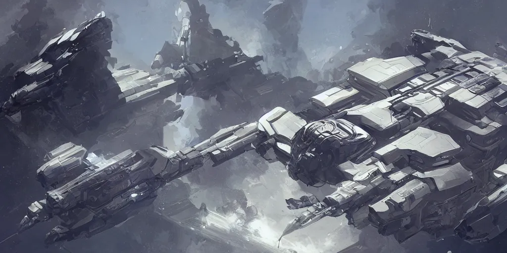 Image similar to concept sketch of a compact highly armored space vehicle, highly detailed, illustration, futuristic, intricate, concept art by Feng Zhu and Greg Rutkowski