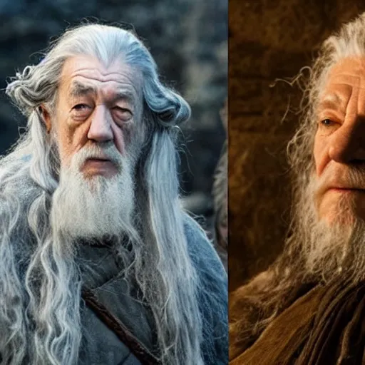 Image similar to ian mckellen as gandalf in game of thrones