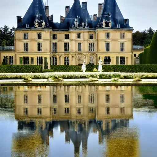 Prompt: an incredible photograph of a big french chateau, maison Laffite, chateau de Versailles, chateau de Cheverny, concept art, trending on deviantart, golden ratio, ideal proportions, very very very very very beautiful-n 9