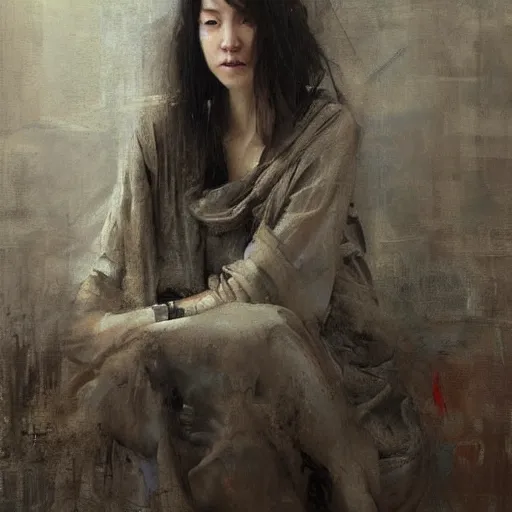 Prompt: the invisible artist by ruan jia, portrait