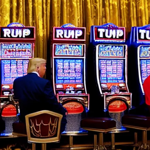 Image similar to donald trump playing slots