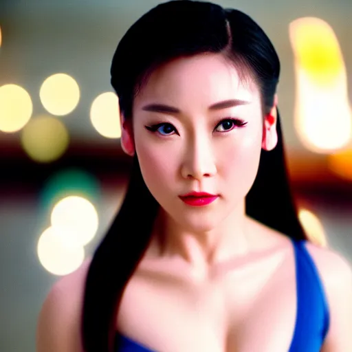 Image similar to film still of Chun-Li, sigma 85mm f/1.4, 4k, depth of field, high resolution, 4k, 8k, hd, full color