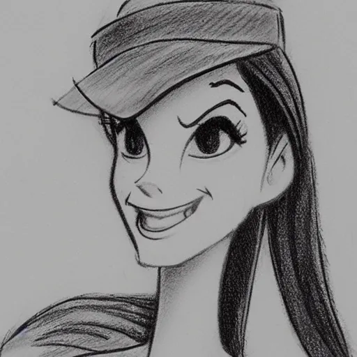 Image similar to milt kahl pencil sketch of victoria justice disney style