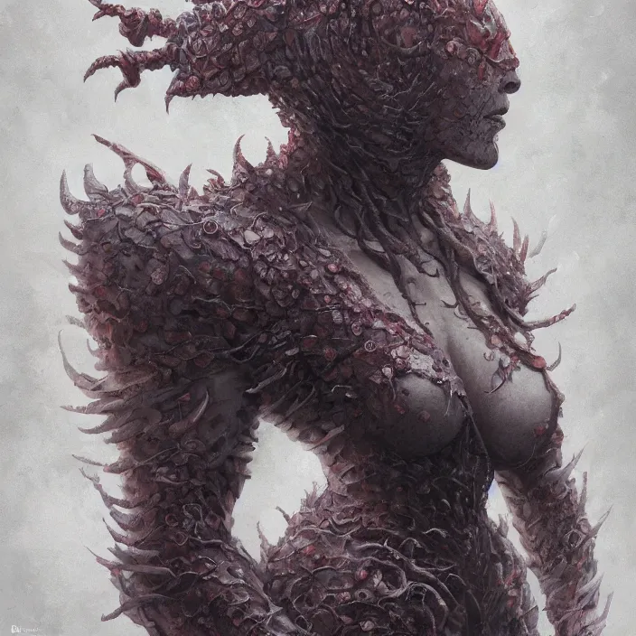 Image similar to a detailed full body portrait of the queen of blades, by dorian cleavenger, greg rutkowski, wlop, astri lohne, zdzisław beksinski trending on artstation