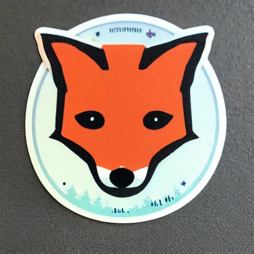 Prompt: a sticker of a fox