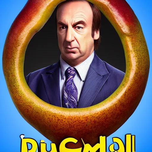 Prompt: saul goodman morphed into a pear