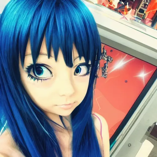Prompt: instagram selfie of an anime space princess