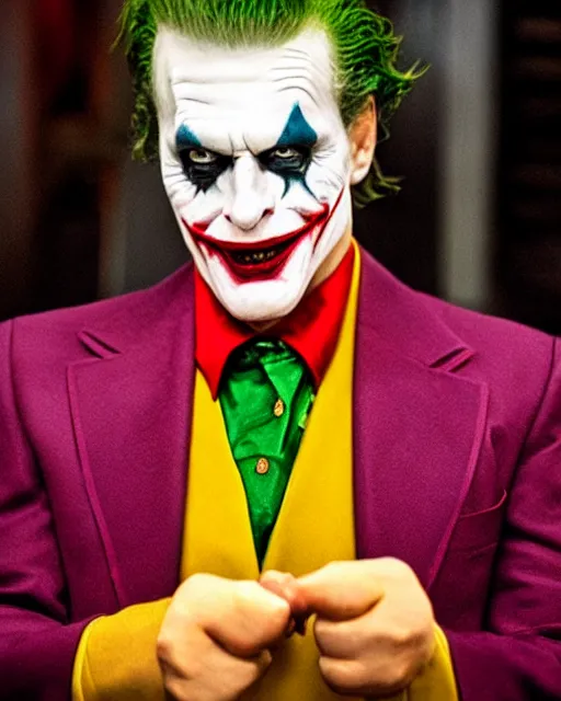 Prompt: vince mcmahon as the joker. photographic, photography