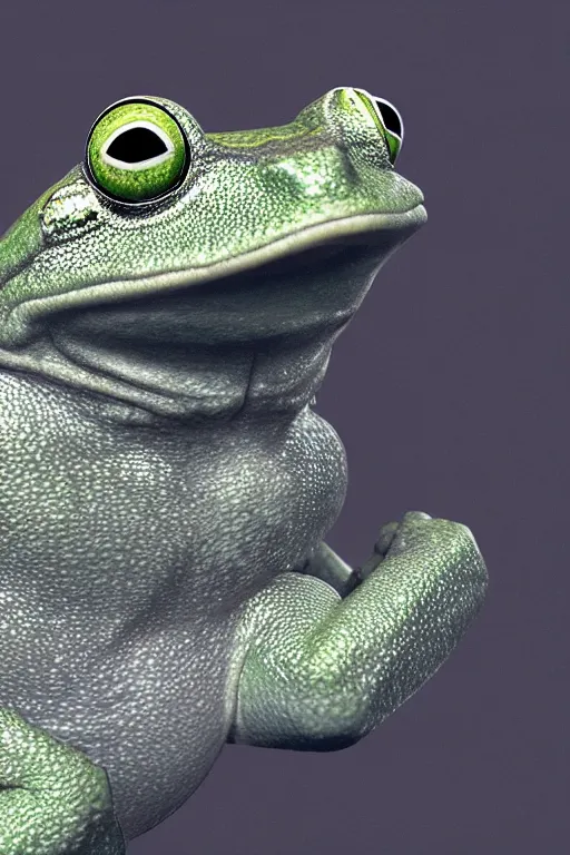 Image similar to a frog wearing a formal overcoat, portait photo profile picture, hyperrealistic concept art, octane render, unreal engine 5, digital art hi