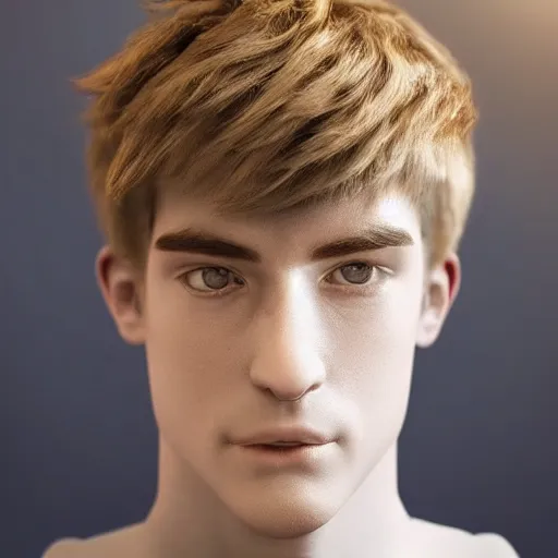 Image similar to “a realistic detailed photo of a guy who is an attractive humanoid who is half robot and half humanoid, who is a male android, twitch streamer Ninja Tyler Blevins, shiny skin, posing like a statue, blank stare, on a gaming chair streaming”