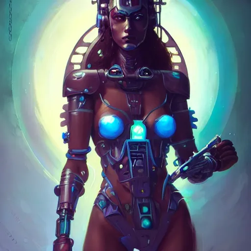 Image similar to a portrait of a beautiful cybernetic amazonian warrior, cyberpunk concept art by pete mohrbacher and wlop and artgerm and josan gonzales, digital art, highly detailed, intricate, sci-fi, sharp focus, Trending on Artstation HQ, deviantart, unreal engine 5, 4K UHD image
