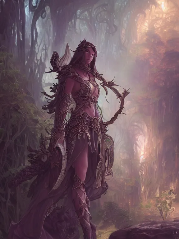 Image similar to world of warcraft elven druid, fantasy, man, intricate, elegant, highly detailed, digital painting, artstation, concept art, wallpaper, smooth, sharp focus, illustration, art by artgerm and greg rutkowski and alphonse mucha