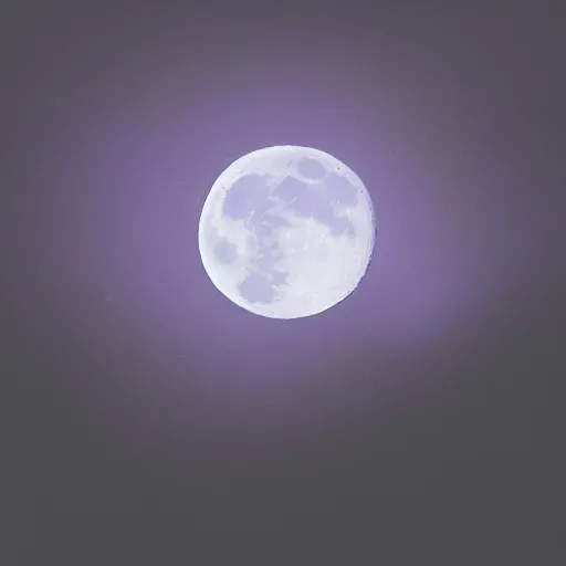 Image similar to the moon struck by cold purple lighting