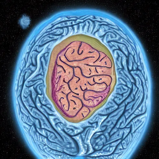 Prompt: the earth within a human brain, HD Photo