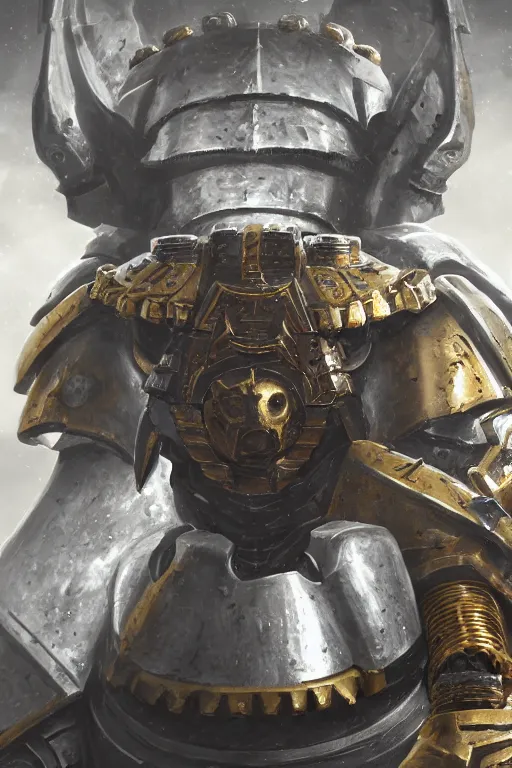 Image similar to armor portrait heros warhammer 4 0 k horus heresy fanart - the primarchs emperor by johannes helgeson animated with vfx concept artist & illustrator global illumination ray tracing hdr fanart arstation zbrush central hardmesh 8 k octane renderer comics stylized