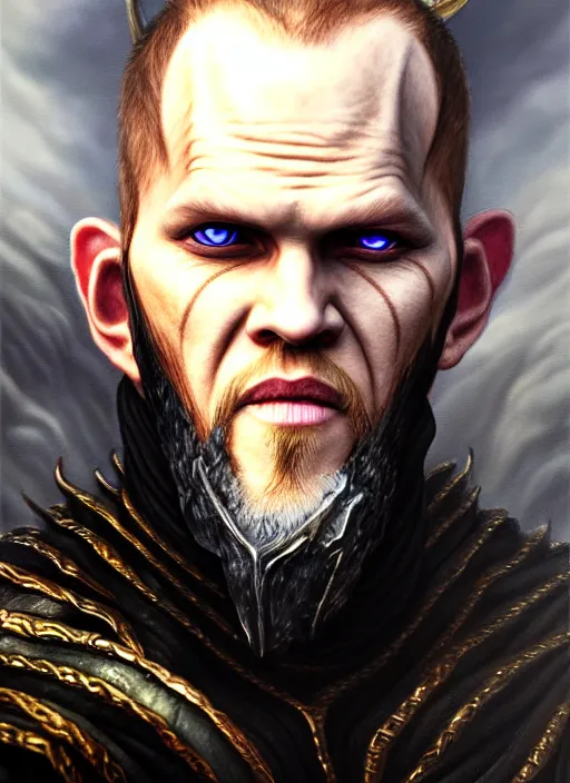 Image similar to a _ fantasy _ style _ portrait _ painting _ of floki, wicked, oil _ painting _ unreal _ 5 _ daz. _ rpg _ portrait _ extremely _ detailed _ artgerm _ greg _ rutkowski _ greg