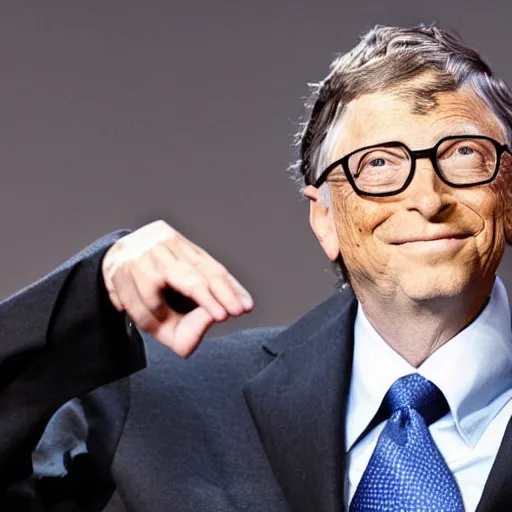 Image similar to bill gates wearing the latest hip hop fashion, award winning photography