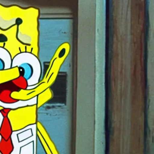 Prompt: A still of Spongebob in the Godfather (1972)