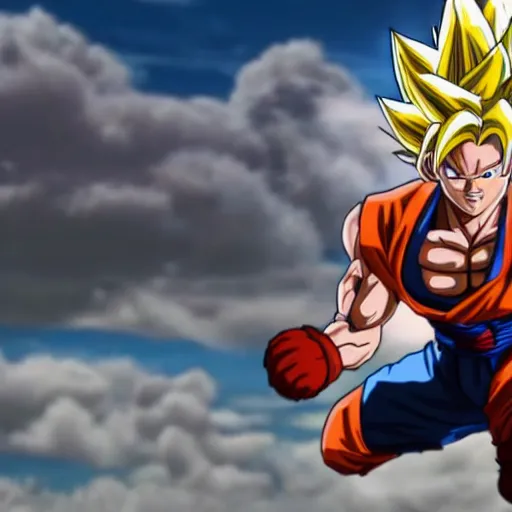 Prompt: chris pratt as goku in dragon balls z fighting jay z as a saiyan warrior ultra - realistic, high detailed, uhd 4 k