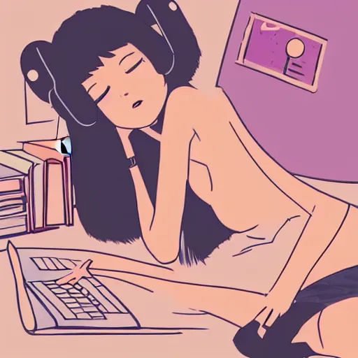 Image similar to seductive lofi beats to study and relax to