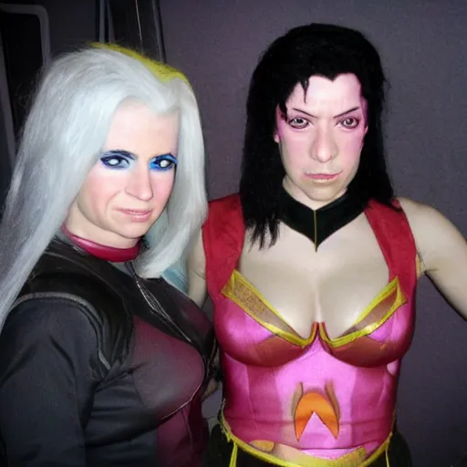 Prompt: lursa and b'etor star trek klingon sisters