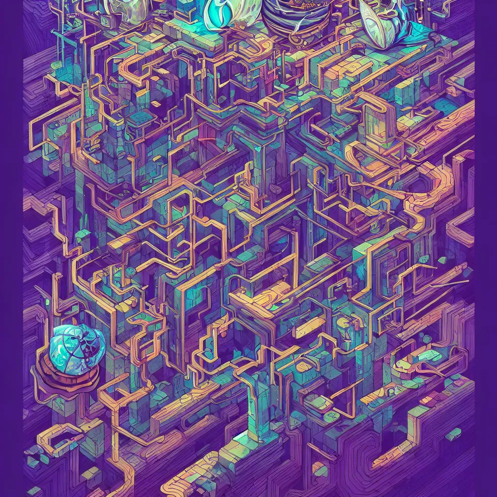 Image similar to arcane twisted turn of fate abstraction, centered award winning ink pen illustration, isometric abstract illustration by dan mumford, edited by craola, technical drawing by beeple and tooth wu, tiny details by artgerm and watercolor girl, symmetrically isometrically centered