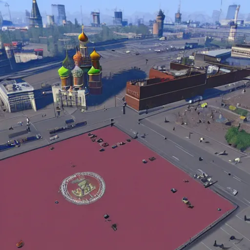 Image similar to red square in moscow in gta v game