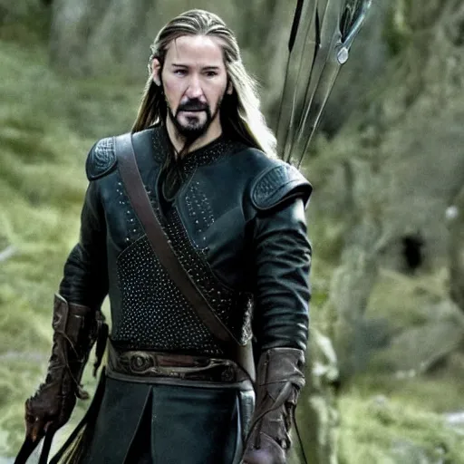 Prompt: Keanu Reeves as Legolas