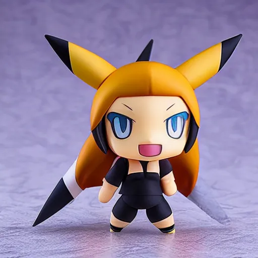 Image similar to high quality portrait flat matte painting of pokemon in the style of nendoroid and Toon toys , flat anime style, thick painting, medium close-up