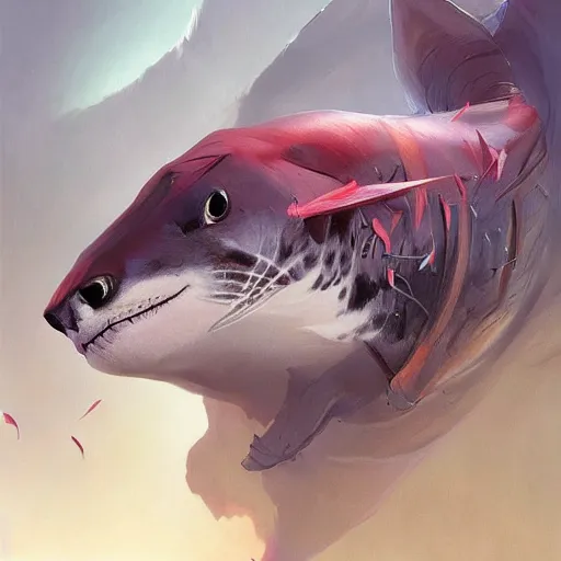 Prompt: half cat half shark, smooth, artstation, digital illustration by Ruan Jia and Mandy Jurgens and Artgerm and Wayne Barlowe and Greg Rutkowski and Zdislav Beksinski