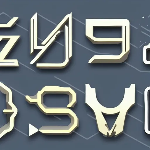 Image similar to sci fi retro font set from A to Z with numbers