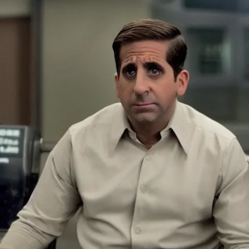 Image similar to michael scott played by steve carrell from the office in star wars force awakens,