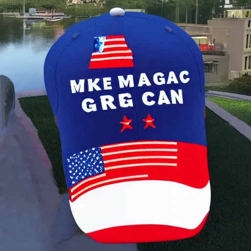 Prompt: doge with make america great again cap, realistic, 8 k,