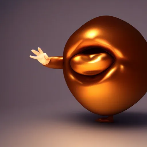 Prompt: a blob doing magic, octane render, 3D, 8K