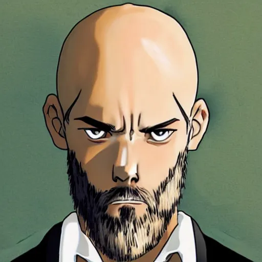 Prompt: anime michael stipe