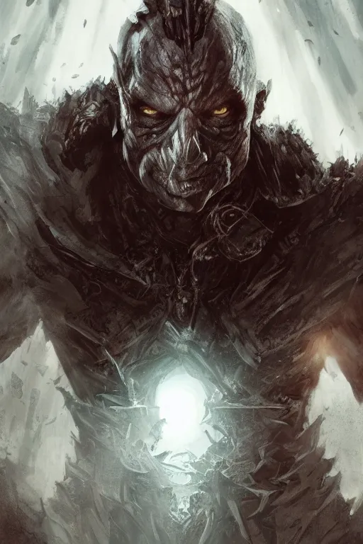 Image similar to portrait, dark soul king, landscape, alex ross, david finch, concept art, matte painting, highly detailed, rule of thirds, dynamic lighting, cinematic, detailed, denoised, centerd