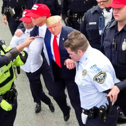 Image similar to donald trump getting arrested