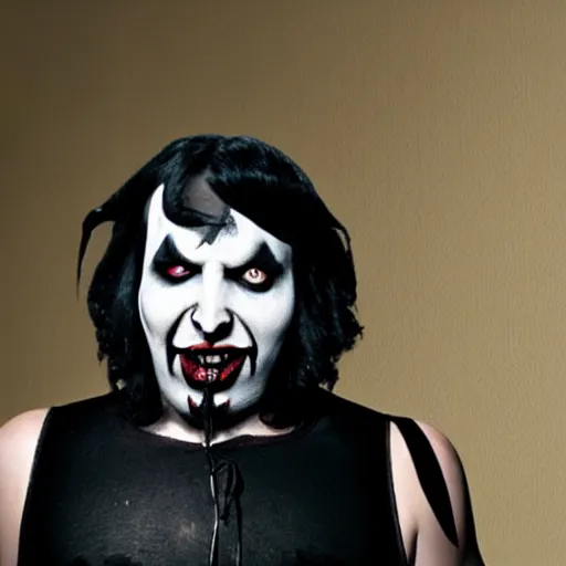 Prompt: jack black as marilyn manson, gothic