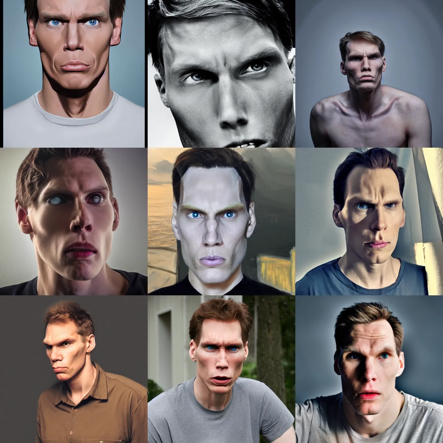 Prompt: jerma985 staring threateningly at the camera, hyper realistic, photography