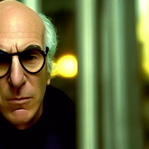 Prompt: Larry David in the Matrix, cinematic movie still, 8k HDR