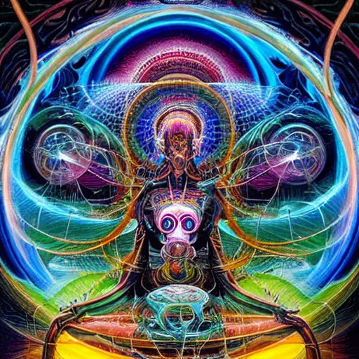 Image similar to cybertronic hindu temple, symmetrical, hannah faith yata, torus energy, salvia droid, ben ridgway