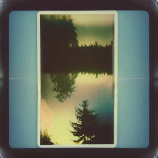 Image similar to polaroid of a dream, reflection, double exposure