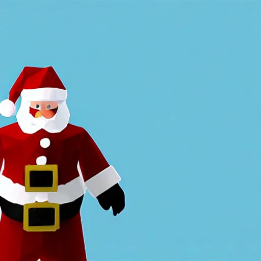 Image similar to low poly santa claus