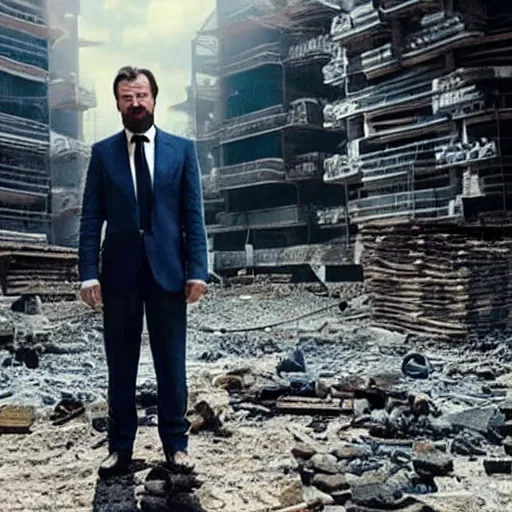 Image similar to kurdish capitalist wearing a suit, dressed smart, in a movie directed by christopher nolan, movie still frame, promotional image, imax 7 0 mm footage