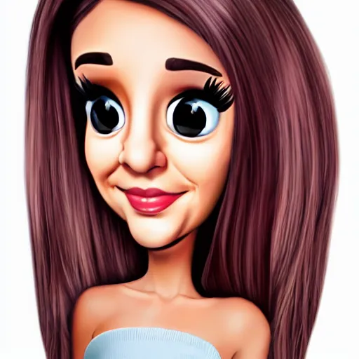 Image similar to ariana grande funny caricature with big nose 4 k