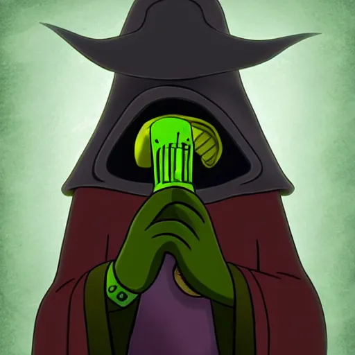 Image similar to jedi plague doctor in the style of adventure time