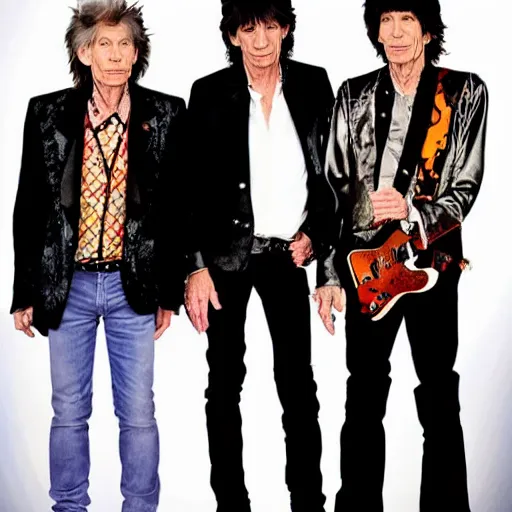 Prompt: rolling stones band, 200 years in the future